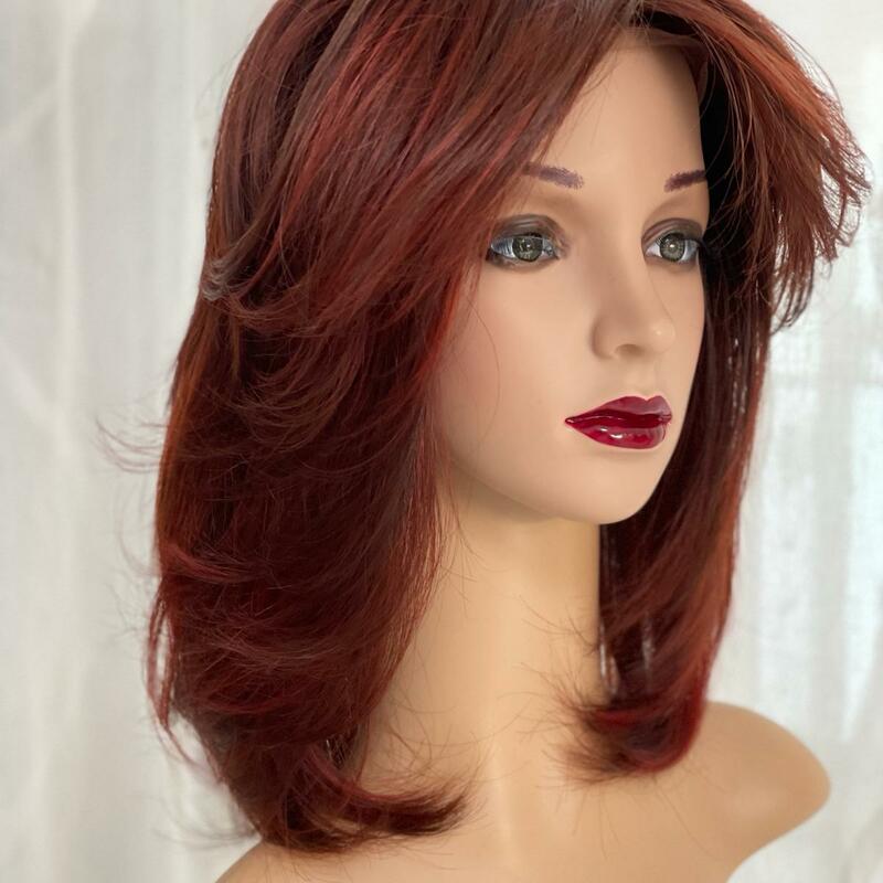 Custom Human Hair Hand Tied Form Fitted to Client.  Color Highlights to Spec.  Medical wig cranial prosthesis