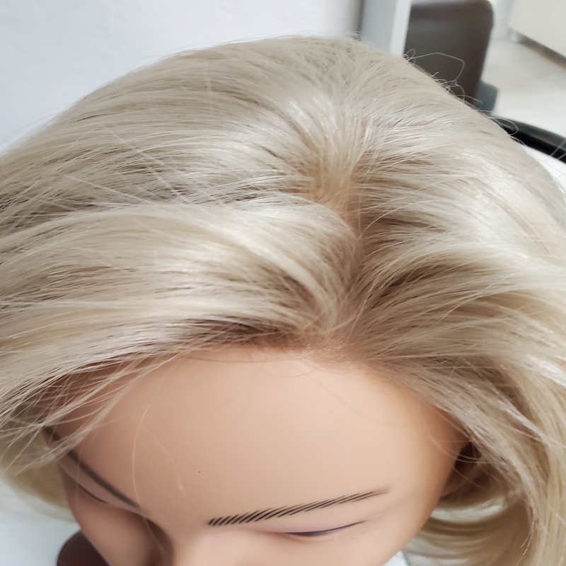 Custom Human Hair Hand Tied Form Fitted to Client.  Color Highlights to Spec.  Medical wig cranial prosthesis